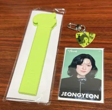 TWICE 정연 클리어 트레이딩 카드, 피크 키링, 부채 그립