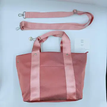 새상품급 efffy 나일론 토트 숄더백 2way 핑크