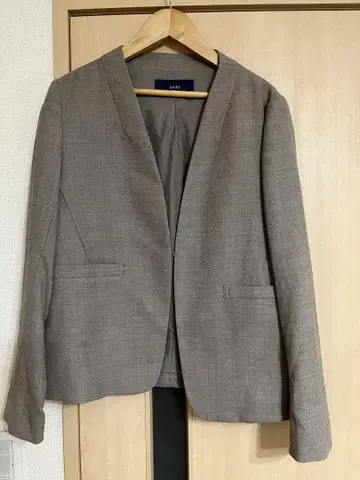 SHIPS 브라운 노카라 자켓