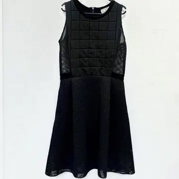 Sea New York 슬리브리스 사이드 메쉬 원피스 블랙