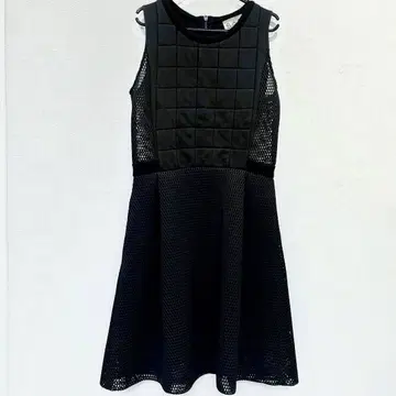 Sea New York 슬리브리스 사이드 메쉬 원피스 블랙