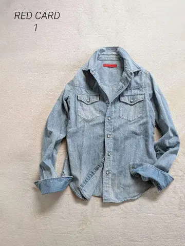 레드카드 데님 셔츠 1 익명 배송 당일 발송