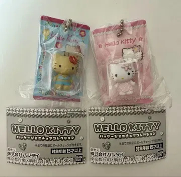 HELLO KITTY 패키지 미니어처 컬렉션 2개 세트