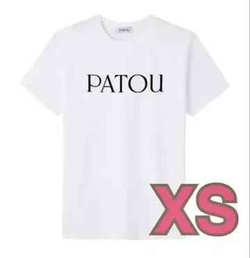 [ 미사용 새상품 ] PATOU 로고 반팔 T셔츠 화이트 XS 사이즈