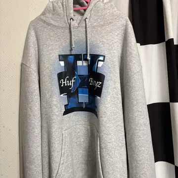 HUF HUFBOYZ 긴팔 속기모 후드티 후드 블랙 로고 XL