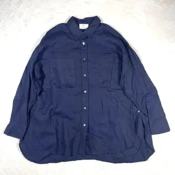 프리미에 아롱디스망 워시 린넨 셔츠 네이비 빅