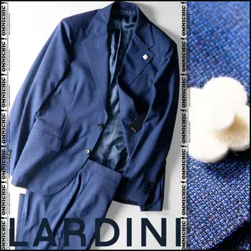 LARDINI 라르디니 네이비 솔리드 스트레치 울 셋업 수트 50