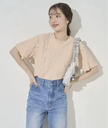 컷 셔링 포코포코 멜로우 디자인 T셔츠 FREE 사이즈