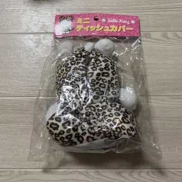 헬로키티 레오파드 무늬 미니 티슈 커버 초레어
