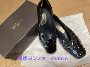 긴자 요시노야 튤 펌프스 블랙 23cm 메쉬 2772