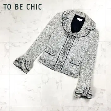 TO BE CHIC 프린지 트위드 자켓 사이즈 40*HD1023