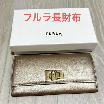 [ 중고 ] 훌라 FURLA 장지갑 골드