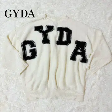 GYDA 아이보리 로고 니트 스웨터 긴팔