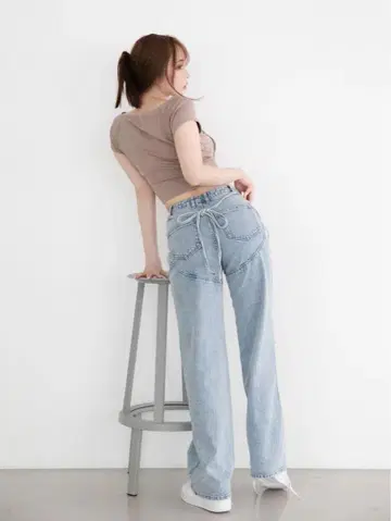 andmary Ribbon hip denim