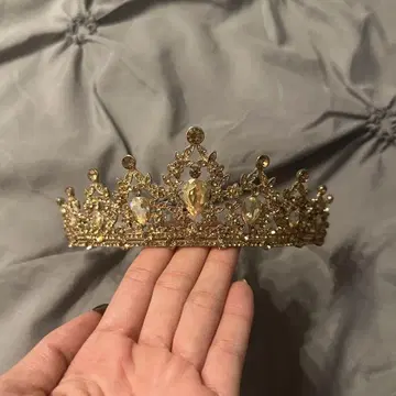 골드 크리스탈 티아라