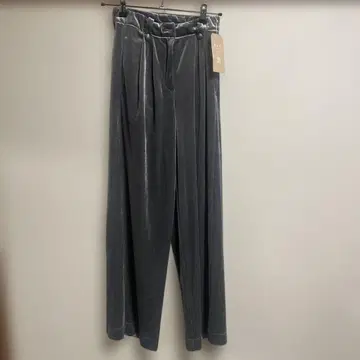 PT Bab 그레이 벨벳 와이드 팬츠 택 포함 6600엔 M