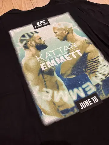 [ US 구제 의류 ] UFC 양면 프린트 캐터 vs 에멧 T셔츠