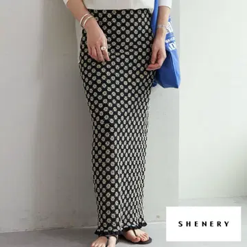SHENERY 시너리 꽃무늬 롱 원피스 맥시 길이 블랙