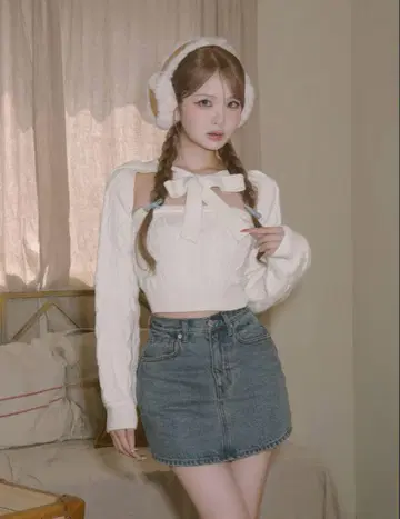 다리치 darich 케이블 앙상블 니트탑 화이트 WHT