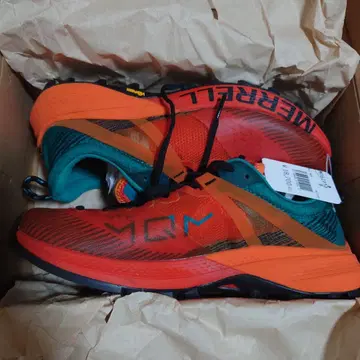 MERRELL 트레일 러닝화 오렌지/터콰이즈 25cm