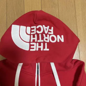 THE NORTH FACE 레드 풀 집업 후드티 L