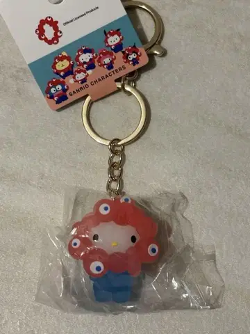 먀쿠먀쿠 산리오 입체 마스코트 클리어 컬러 키링 키티