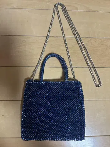 네이비 와이어 백