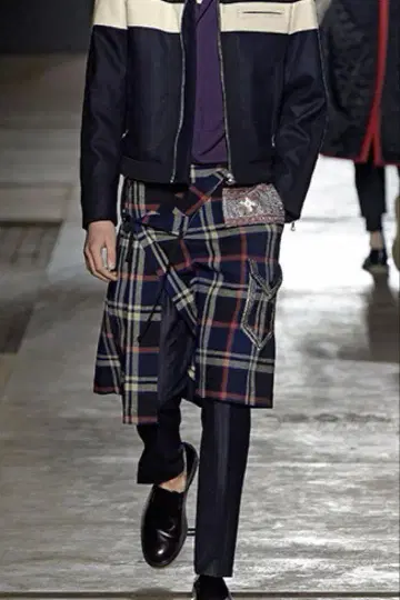 dries van noten 15AW 런웨이 피스 랩스커트