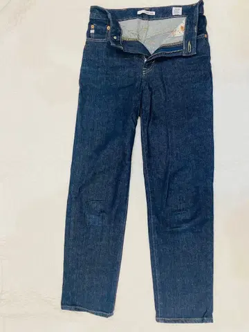 썸띵 엘사 스트레이트 데님 다크 네이비 S