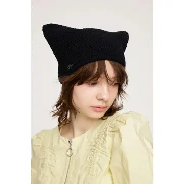 SLY KITTY KNIT BEANIE BLK 고양이 귀 모자