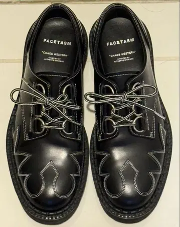 FACETASM CHAOS WESTERN LEATHER SHOES