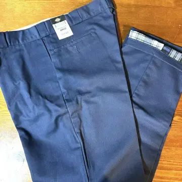 Dickies 워크 팬츠 40x32 안감 기모 빅 사이즈 미사용 네이비