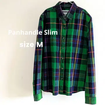 Panhandle Slim 체크 무늬 긴팔 셔츠 그린 sizeM