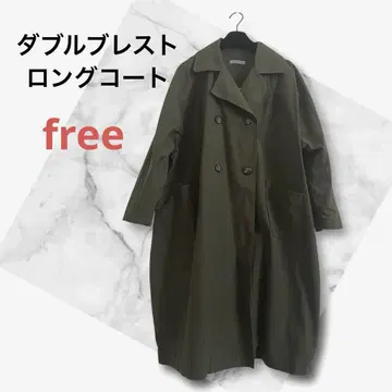 트렌치코트 올리브 디자인 코트 롱 코트 프리 사이즈 아우터