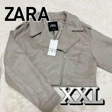 새상품 ZARA 스웨이드 느낌 라이더 베이지 XXL