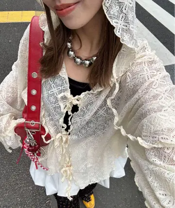 CIAOPANIC 레이스 메로우 후디 상의
