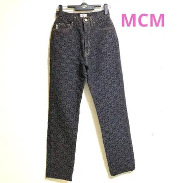 새상품급 레어 MCM 데님 팬츠 로고 올 패턴 청바지