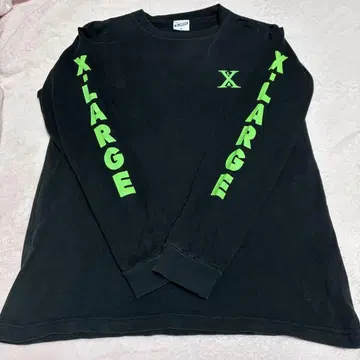XLARGE 블랙 롱 슬리브 티셔츠 M