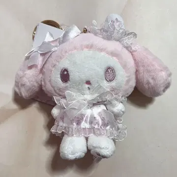 화이트 딸기 티타임 마스코트 홀더 산리오 봉제 인형 마스코트