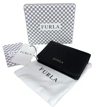 컨디션 최상 FURLA 명함지갑 블랙