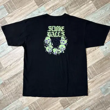NHS SLIME BALLS 티셔츠 스컬 스케이트 블랙 XL 상당