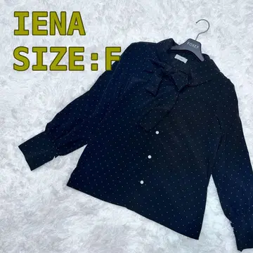 IENA 이에나 보타이 도트 블라우스 블랙 사이즈 F