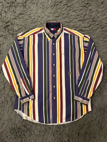 90s 스트라이프 셔츠 TOMMY HILFIGER 타미힐피거