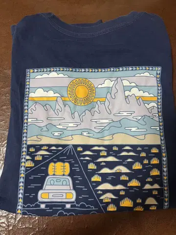patagonia 오가닉 코튼 T셔츠 S 네이비