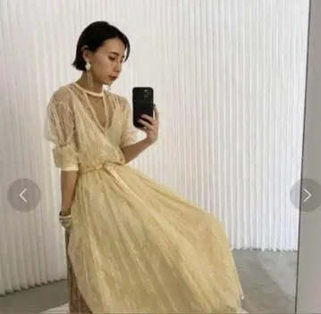 AMERI LADY LACE PLEATS DRESS