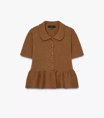 [미사용 새상품] ZARA 니트 플럼 가디건 브라운