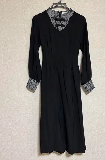 이뎀 idem 시크 차이나 원피스 페이즐리 무늬 블랙 F