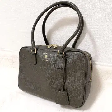 ADMJ 미니 보스턴 백 핸드백 슈링크 가죽 카키 계열 28cm