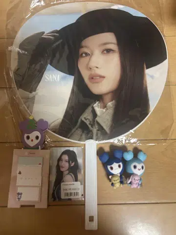SANA 부채 세트 메모장 피규어
