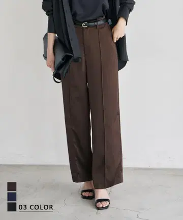 새틴 와이드 팬츠